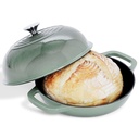 Potted Pans Cast Iron Bread Pan with Lid - 10In Enamel Bread Dutch Oven Cloche
