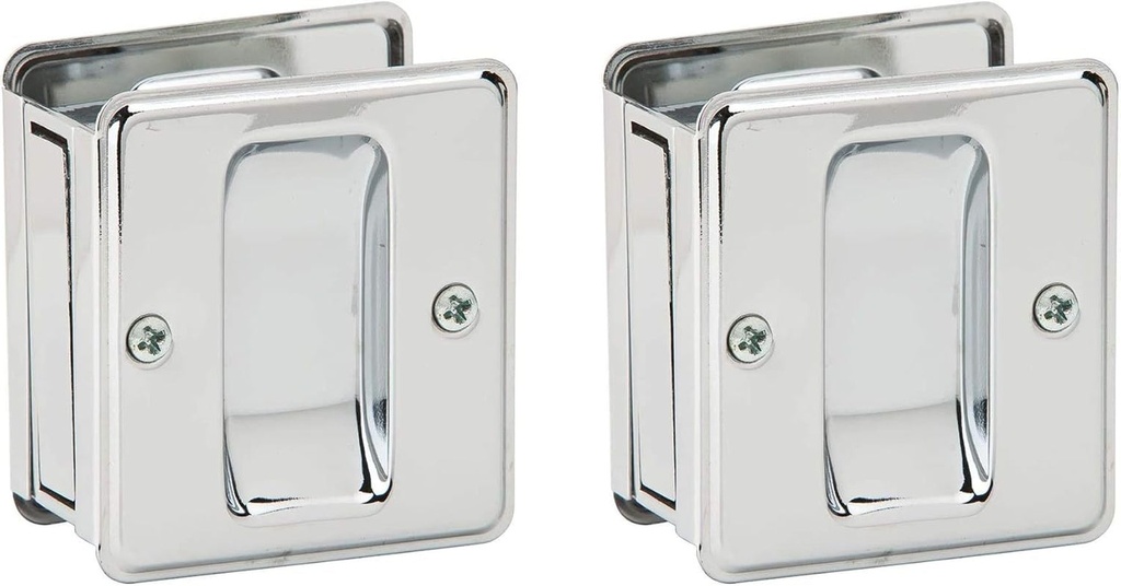 SCHLAGE Ives 990B26 Sliding Door Pull, Bright Chrome (Pack of 2)