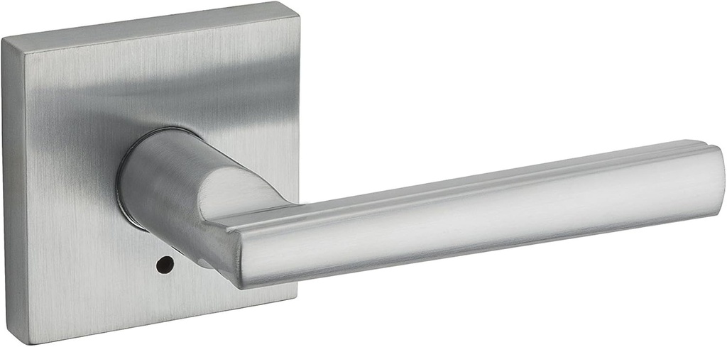 Kwikset 91550-028 Montreal Square Bed/Bath Lever, Satin Chrome