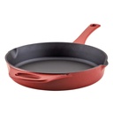 Rachael Ray NITRO 10 Inch Cast Iron Skillet, Red