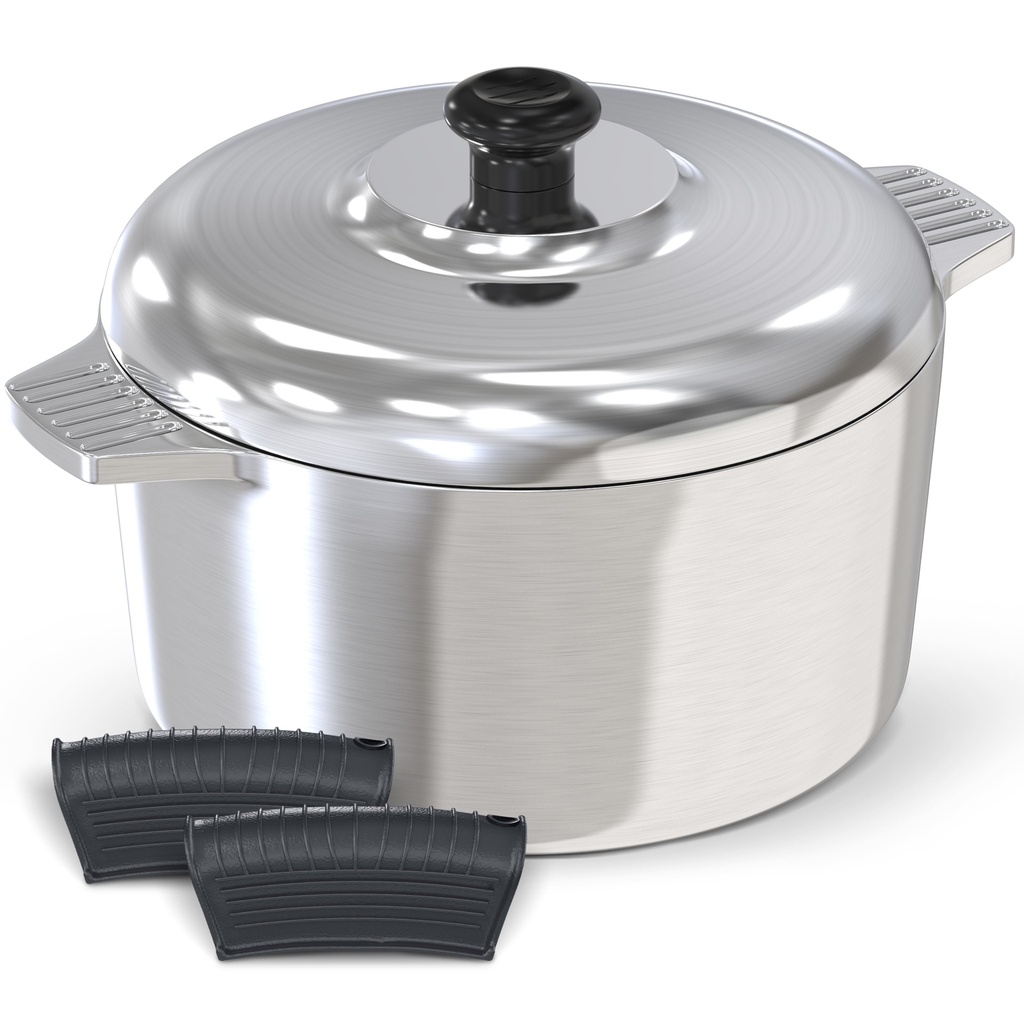 MAGNAWARE Cast Aluminum Dutch Oven - Even Heat Distribution - Lightweight (5 Quart)