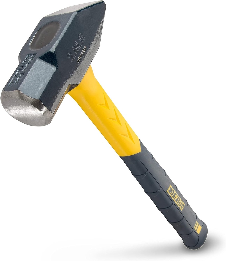 ESTWING Sure Strike Blacksmith'S Hammer - 40 Oz Metalworking Tool with Fiberglass Handle & No-Slip Cushion Grip - MRF40BS