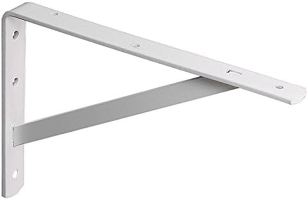 Knape & Vogt 208WH400 16" White Heavy Duty Shelf Brackets