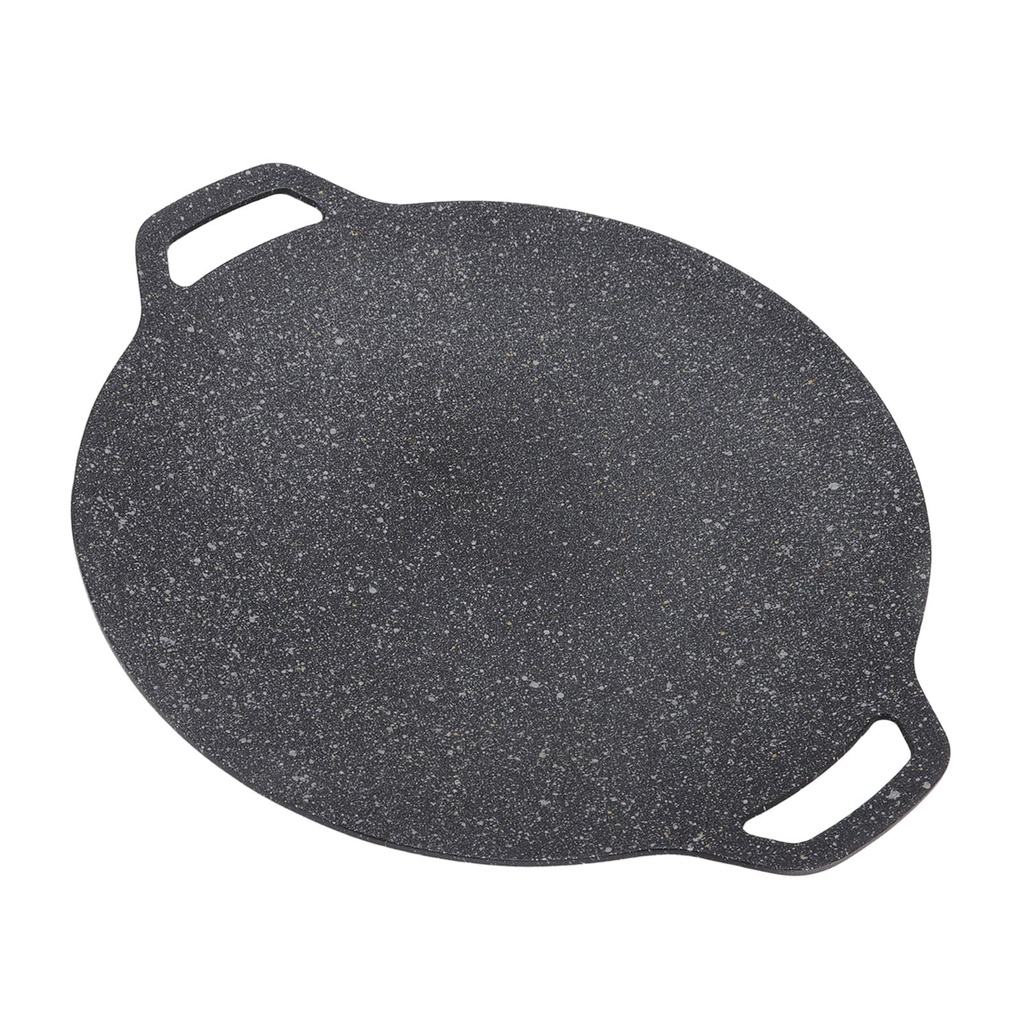 CNMF Cast Iron Griddle,Camping Pan,Cast Iron Baking Pan round Cast Iron Frying Pan with Handles for Hiking Climbing Camping Lake Fishing