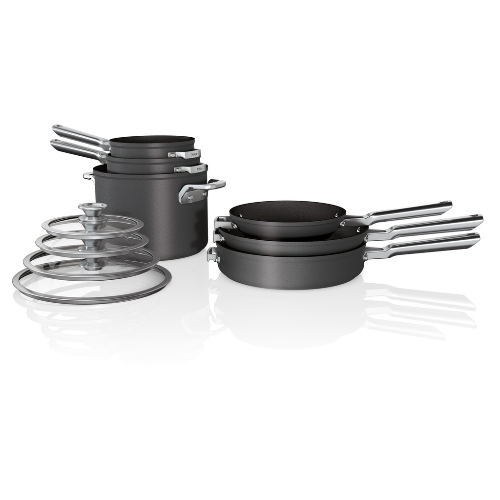 Ninja Neverstick Premium Anti-Scratch Nest System, 10-Piece Cookware Set C59500