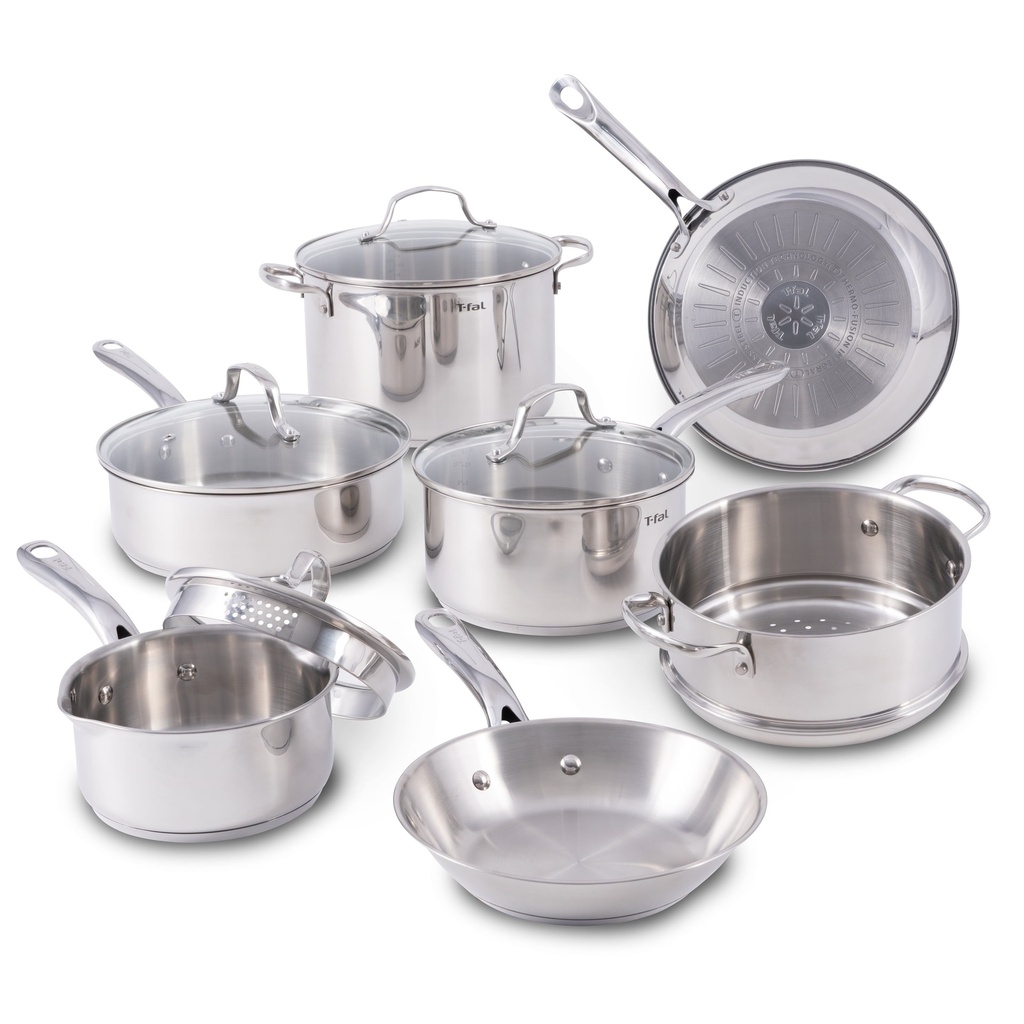 T-Fal Stainless Steel Collection 11-Piece Cookware Set