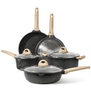 CAROTE 8 Pcs Pots and Pans Set Non Stick, Nonstick Kitchen Cookware Sets, Induction Cookware (Black)