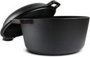 Cuisiland Pre-Seasoned 5Qt Cast Iron Dutch Oven with 10.25 Inch Griddle Skillet Lid