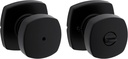 Kwikset Arroyo Knob Interior Privacy Door Knob with Lock, Door Handle for Bathroom and Bedroom, Matte Black Keyless Turn Lock Doorknob, with Microban Protection