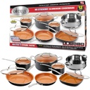 Gotham Steel Nonstick Pots and Pans 12 Piece Set Ceramic Cookware Kitchen Set, with Frying Skillet, Saucepan, Lids | Gray