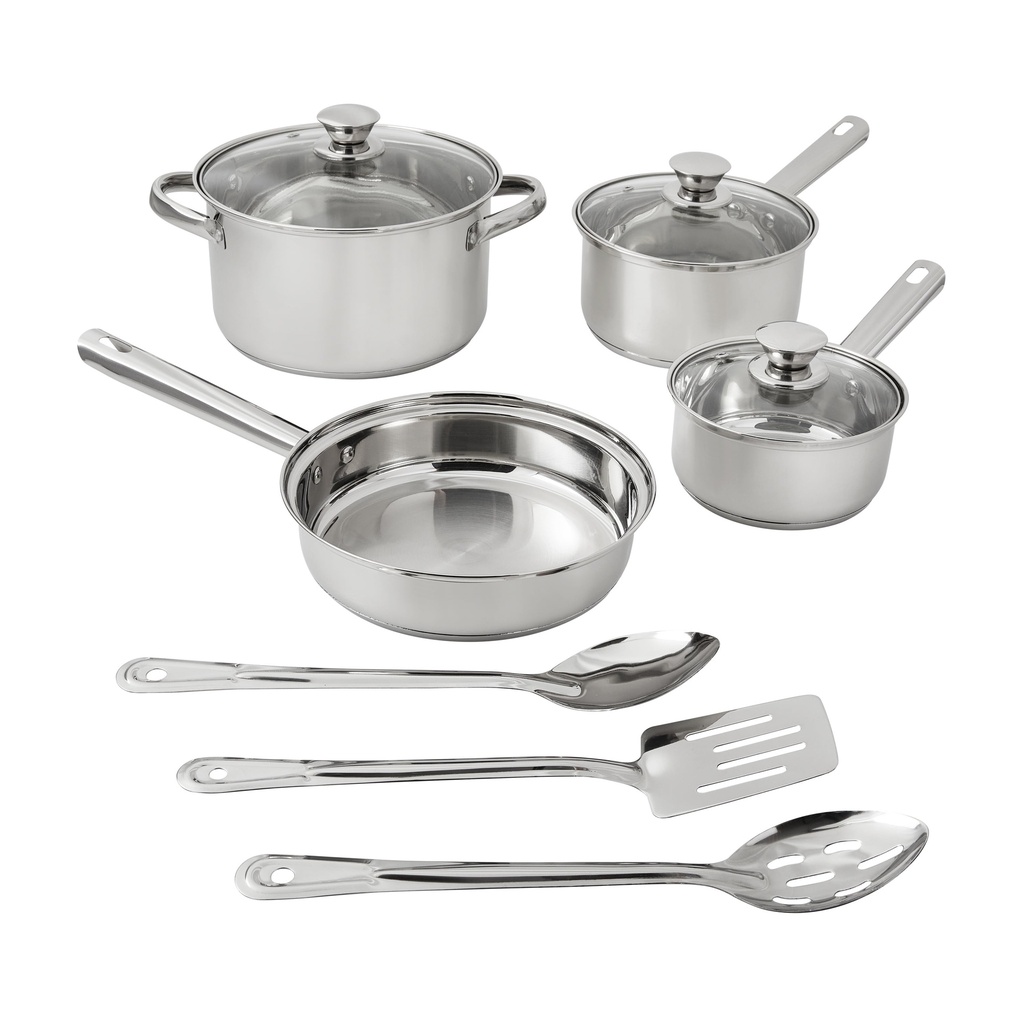 Mainstays Stainless Steel 10Pc Cookware Set