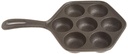 Norpro Cast Iron Stuffed Pancake Pan, Munk/Aebleskiver, 2" / 5Cm Diameter, Black