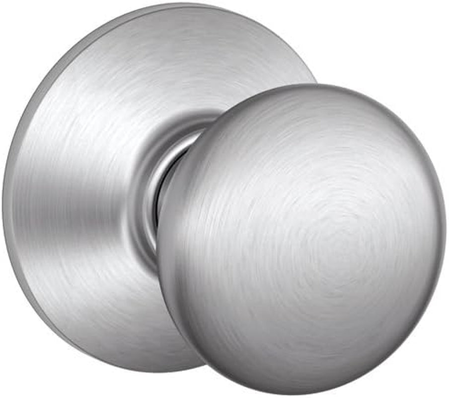 Schlage F10CS V PLY 626 Plymouth Light Commercial Passage Knob, Satin Chrome