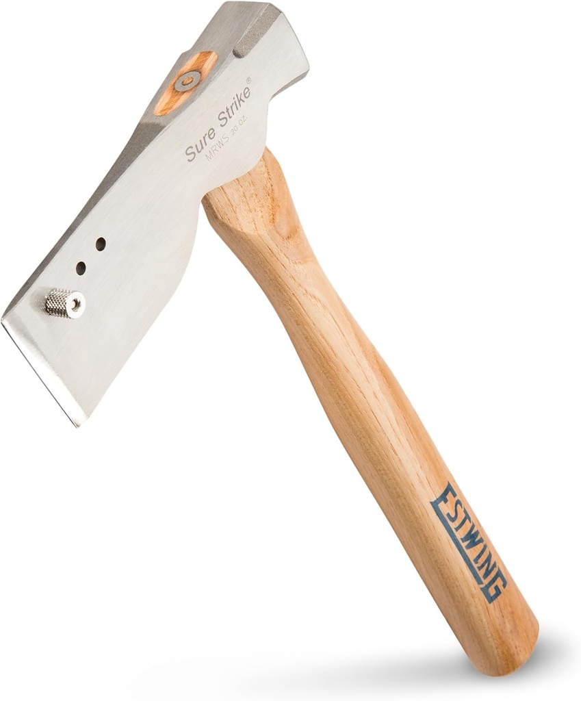 ESTWING Shingler'S Hammer - 20 Oz Roofer'S Tool with Milled Face & Hickory Wood Handle - MRWS