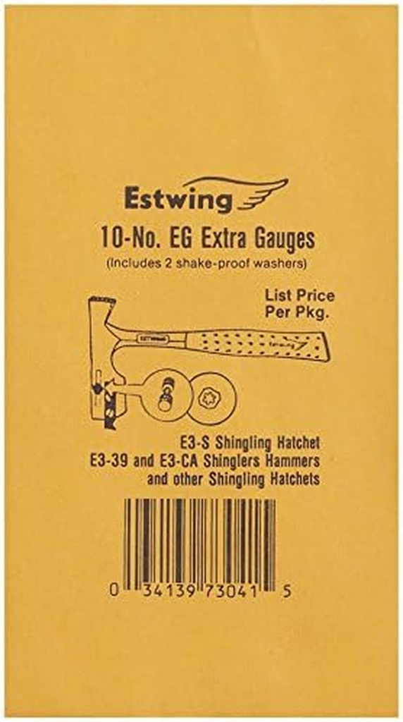 Estwing EG Shingler'S Hammer/Hatchet Replacement Screw Gauges - 10 Pack - Fits E3-CA and E3-S