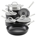 Kitchenaid Hard Anodized Induction Nonstick Cookware Set, 11 Piece, Matte Black