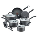 T-Fal Ultimate Hard Anodized Titanium Nonstick Cookware, 12 Piece Set, Grey