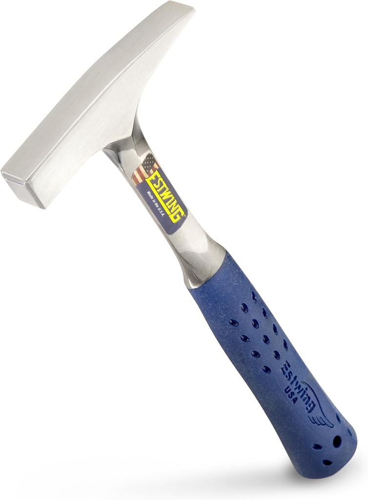ESTWING Tinner'S Hammer - 18 Oz Sheet Metal Hammer with Forged Steel Construction & Shock Reduction Grip - T3-18