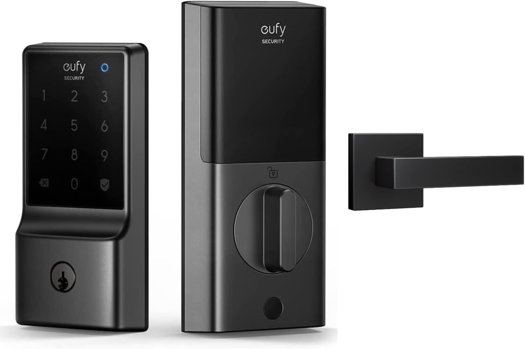 Eufy Security Video Smart Lock C210 Pack with Square Door Handle