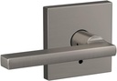 SCHLAGE Custom FC21 LAT 619 COL Latitude Lever with Collins Trim Hall-Closet and Bed-Bath Lock, Satin Nickel