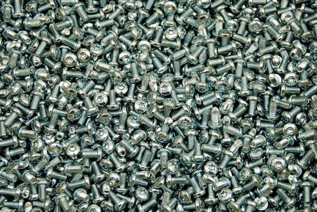 (1000) Torx Pan Head 10-32 X 3/8 Thread Rolling Trilobe Panel Screws #10 Zinc