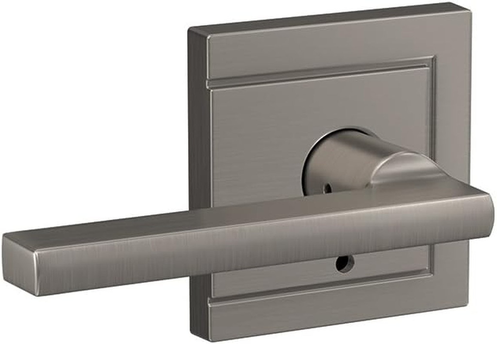 Schlage Custom FC172 LAT 619 ULD Latitude Non-Turning Lever with Upland Trim, Satin Nickel