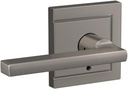 Schlage Custom FC172 LAT 619 ULD Latitude Non-Turning Lever with Upland Trim, Satin Nickel
