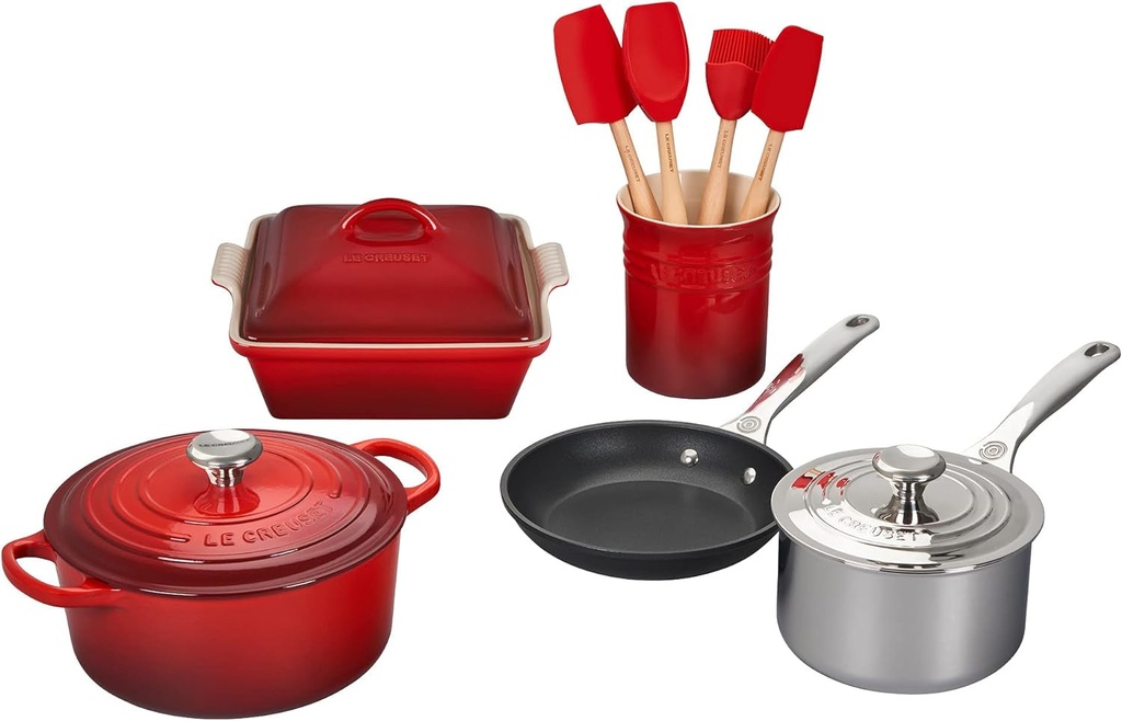 Le Creuset Mixed Material Cookware Set, 12Pc., Cerise