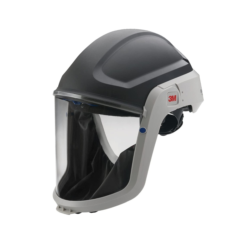 3M PAPR, Versaflo Respiratory Hard Hat M-307, for Powered Air Purifying Respirator, Premium Coated Polycarbonate Visor and Flame Resistant Face Seal, 1/Case