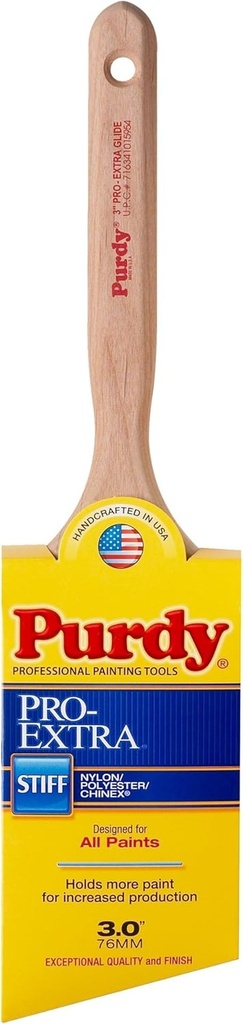 6‐Pack of 3" Purdy 144152730 Pro‐Extra Glide Angled Sash Paint Brush, Tynex Chinex & Orel