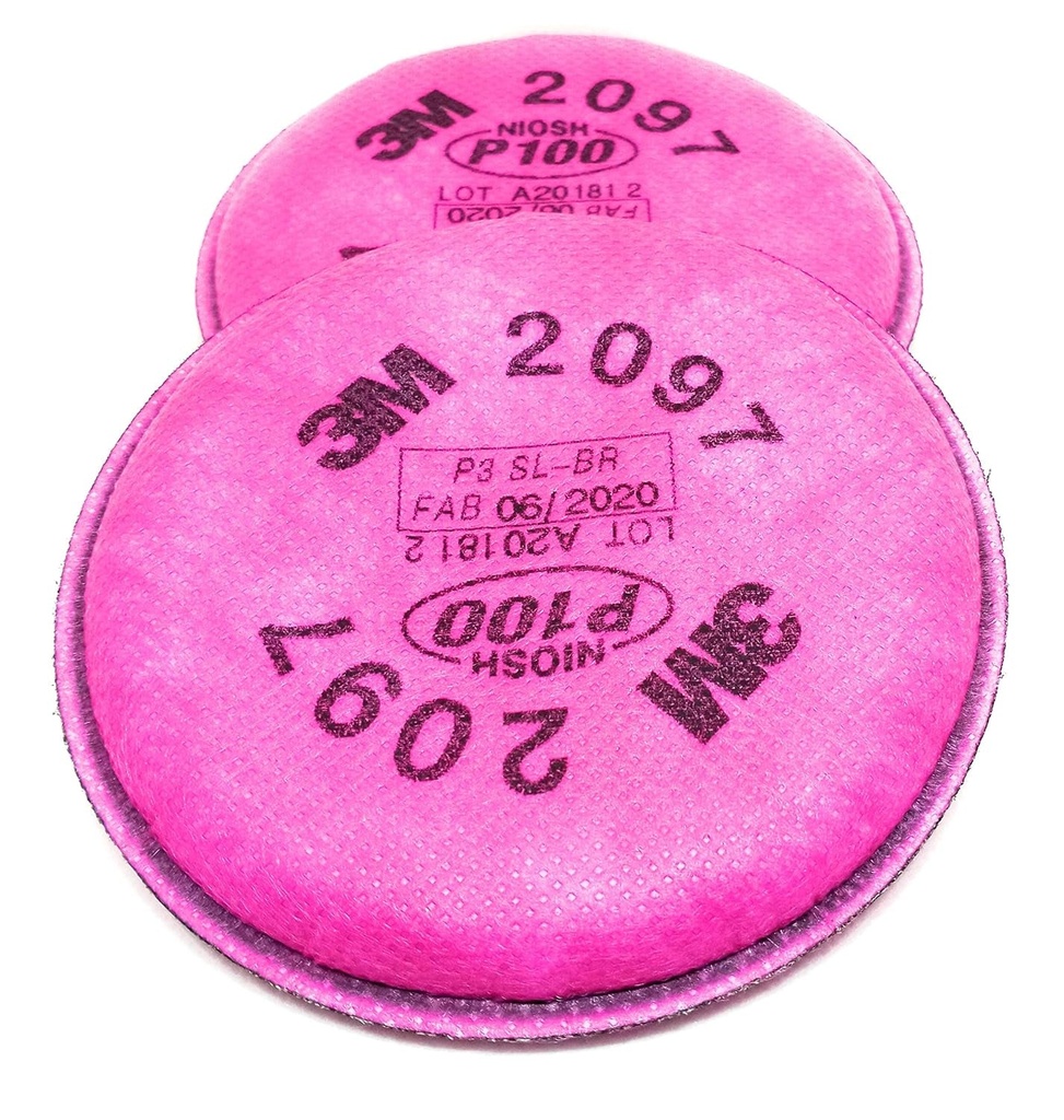 3M Particulate Filter 2097, 100Pcs (Packs of 2, 50 Packs per Order)