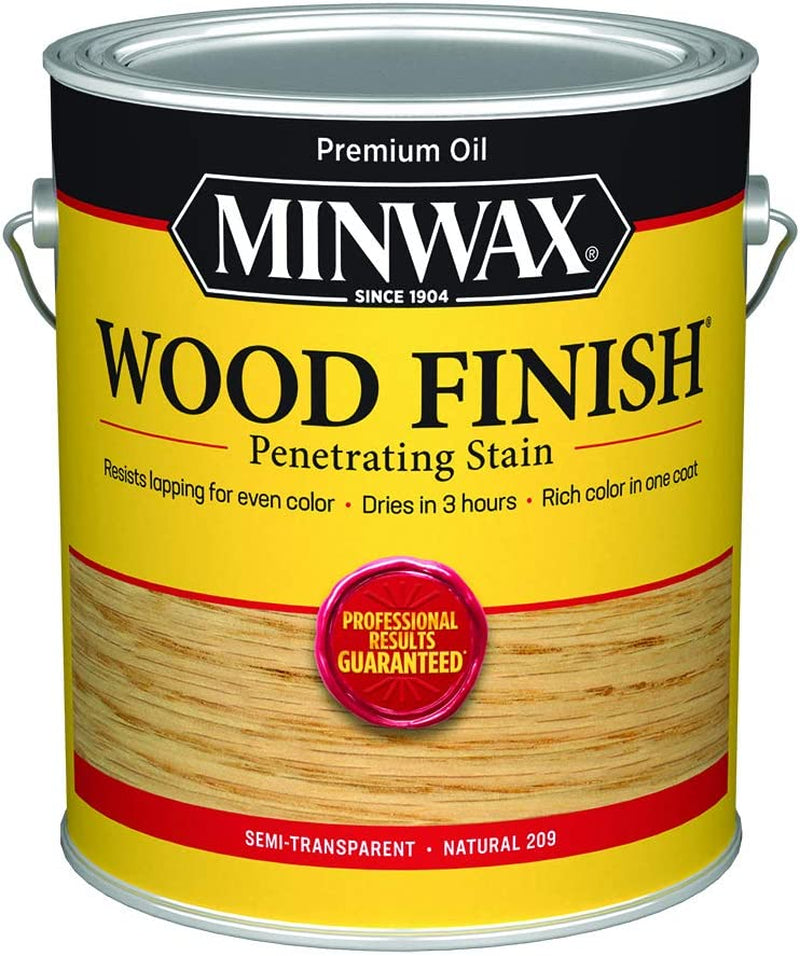 Minwax 710700000 Finish Penetrating Interior Wood Stain, 1 Gallon (Pack of 1), 250 VOC Natural, 128 Fl Oz