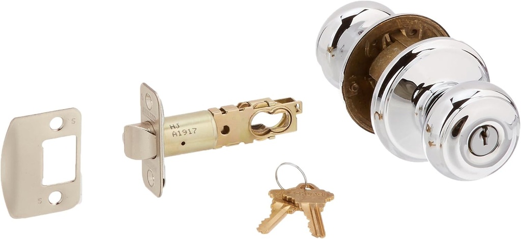 Schlage F51GEO625 Georgian Entrance, Knob, Polished Chrome