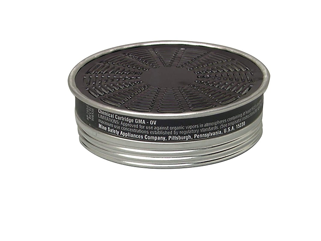 MSA 464031 Comfo Respirator Cartridge - Organic Vapors (GMA: OV), Quantity: 10 per Pack, Chemical and Combination Air-Purifying Respirator Cartridge, Niosh-Certified