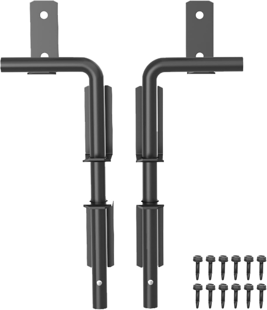 SKYSEN 2 Pack 12" Cane Bolts for Gates, Gate Drop Rod, Gate Stopper- Ultra Drop Pin Dia of 19/32"- Heavy Duty Gate Bolt- Wood & Vinyl Fence Gate Hardware