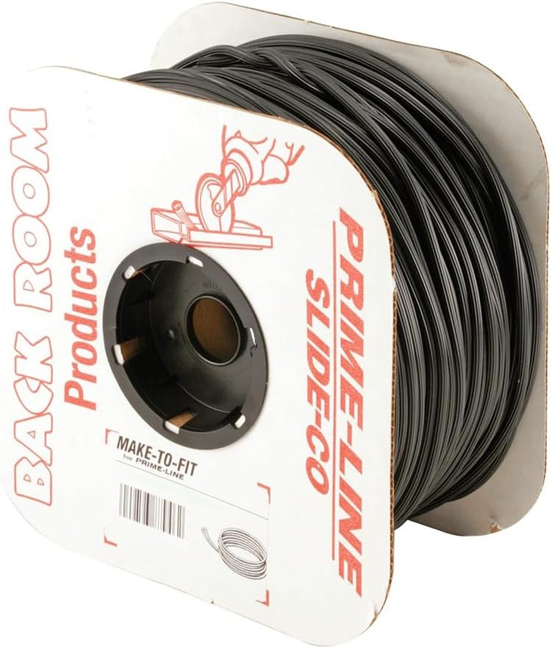 Prime-Line MP7552 Screen Retainer Spline, 0.120 In. Diameter, Black Vinyl, 500 Ft. (1 Roll)