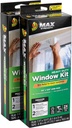 Duck MAX Strength Window Insulation Kit, Winter Window Seal Kit Fits Patio Doors & Large Windows, Heavy Duty Shrink Film Insulator, Indoor Installation, Window Tape Included, 84" X 120", Clear, 2 Pack