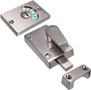 2PCS Bathroom Stall Door Latch, Latch Indicating Lock, Stainless Steel Occupied Door Lock, Vacant or Engaged Bathroom Indicator Privacy Handle Lock, Restroom Door Lock Latch(Satin Nickel)