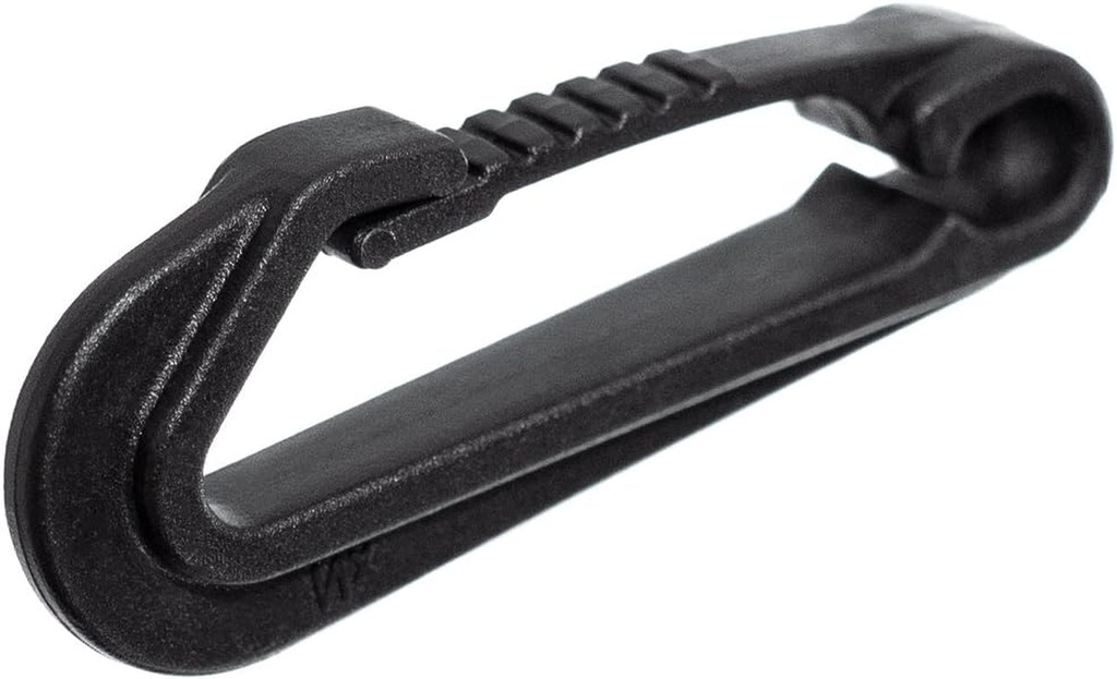 Paracord Planet Wingless Snap Bungee Hook – 1/4 Inch Black Heavy Duty Shock Cord Hooks – Camping and Nautical Accessories (500 Pack)