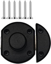 Minmhdongx-Bolt Lock Solid Revolving Door Lock for Sliding Compartment Right Angle Door Wooden Fence Toilet Bathroom (Black)