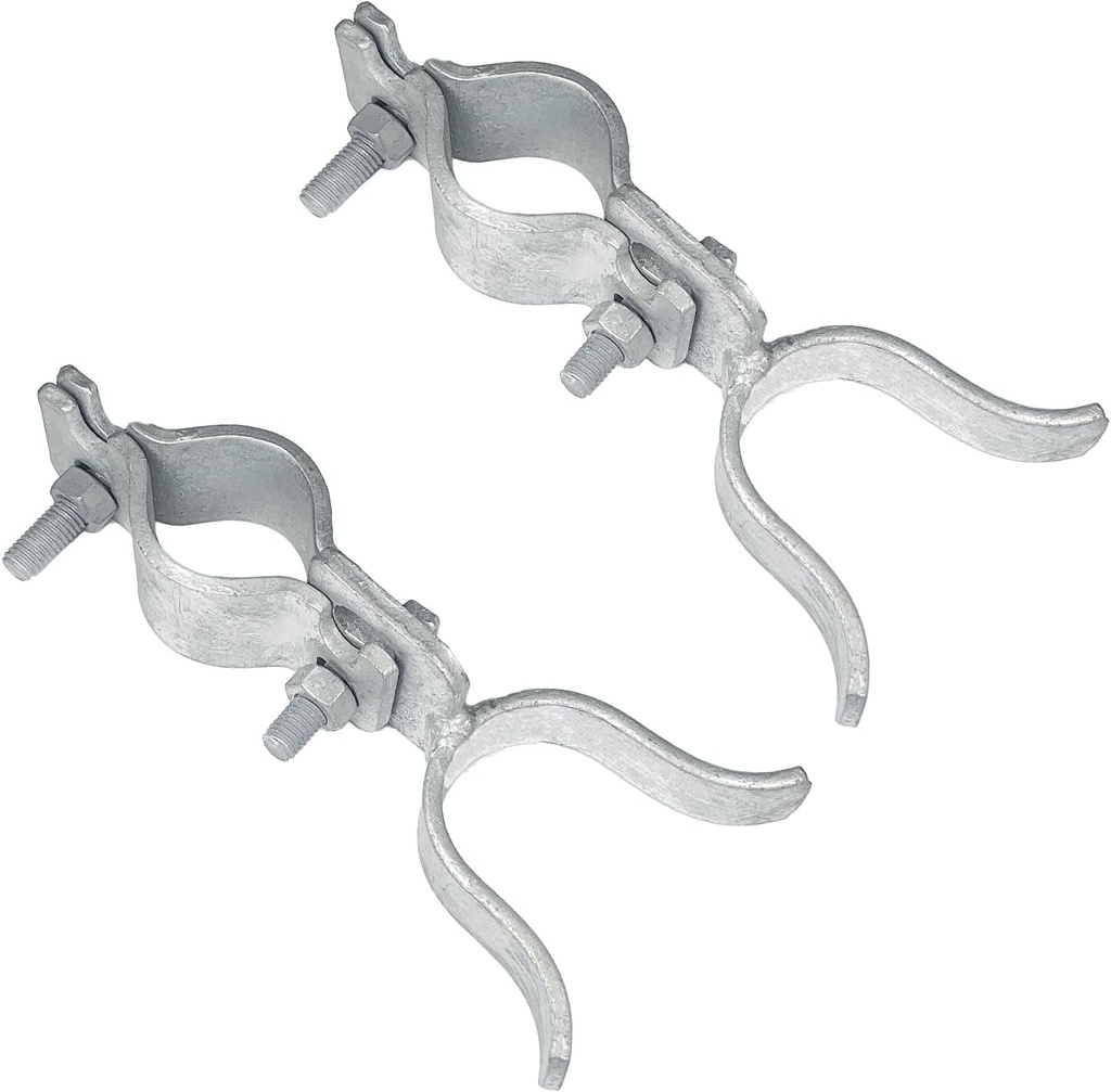 [Pack of 2] 1-3/8" X 2-3/8" Gate Fork Latch, Galvanized Fence Latch Lock, Chain Link Fence Gate Latch with Padlock Hole, Bolts & Nuts Included