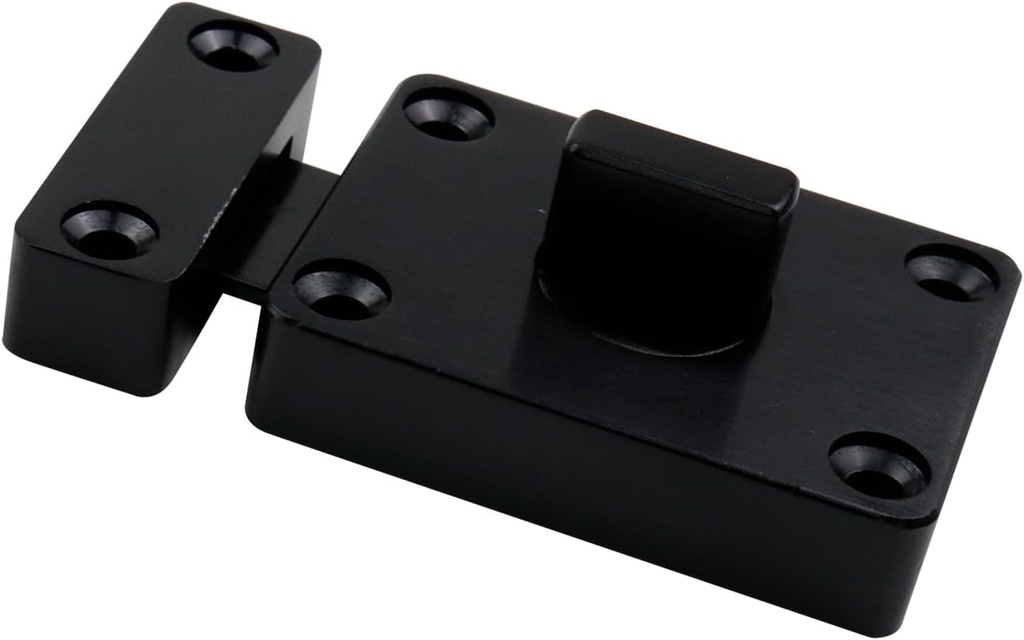 Gate Latch Slide Bolt Latches Lock Sliding Door Lock Bar Barn Door Latch for Pet Door Lock, Cabinet Furniture,Windows,Bathroom（Black）