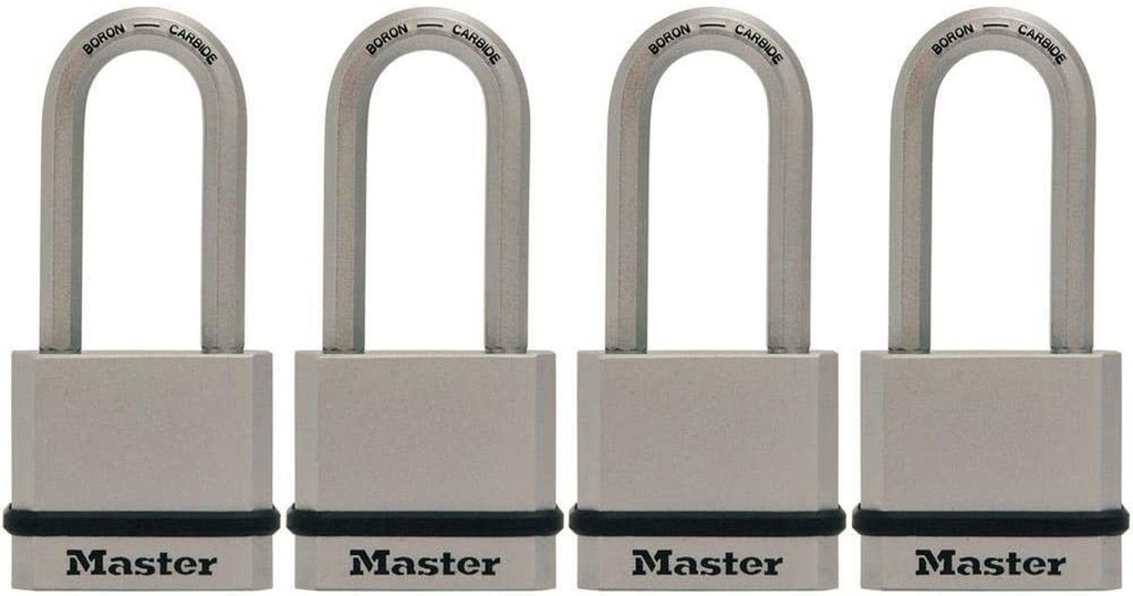 Master Lock M530XQLH Magnum Solid Steel Keyed Alike Padlocks, 1-3/4 In. Wide, 4 Pack Keyed-Alike