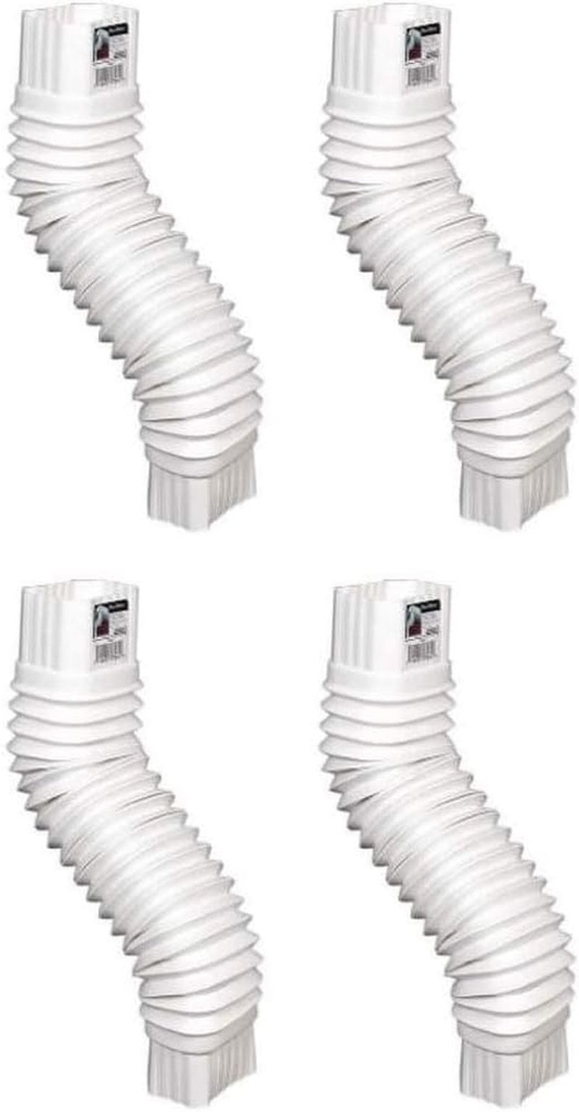 AMERIMAX HOME PRODUCTS 37084 2X3 Flex Elbow, White (Four Pack)