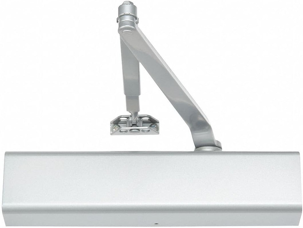 Manual Hydraulic Yale 3501-Series Door Closer, Heavy Duty Interior and Exterior, Silver