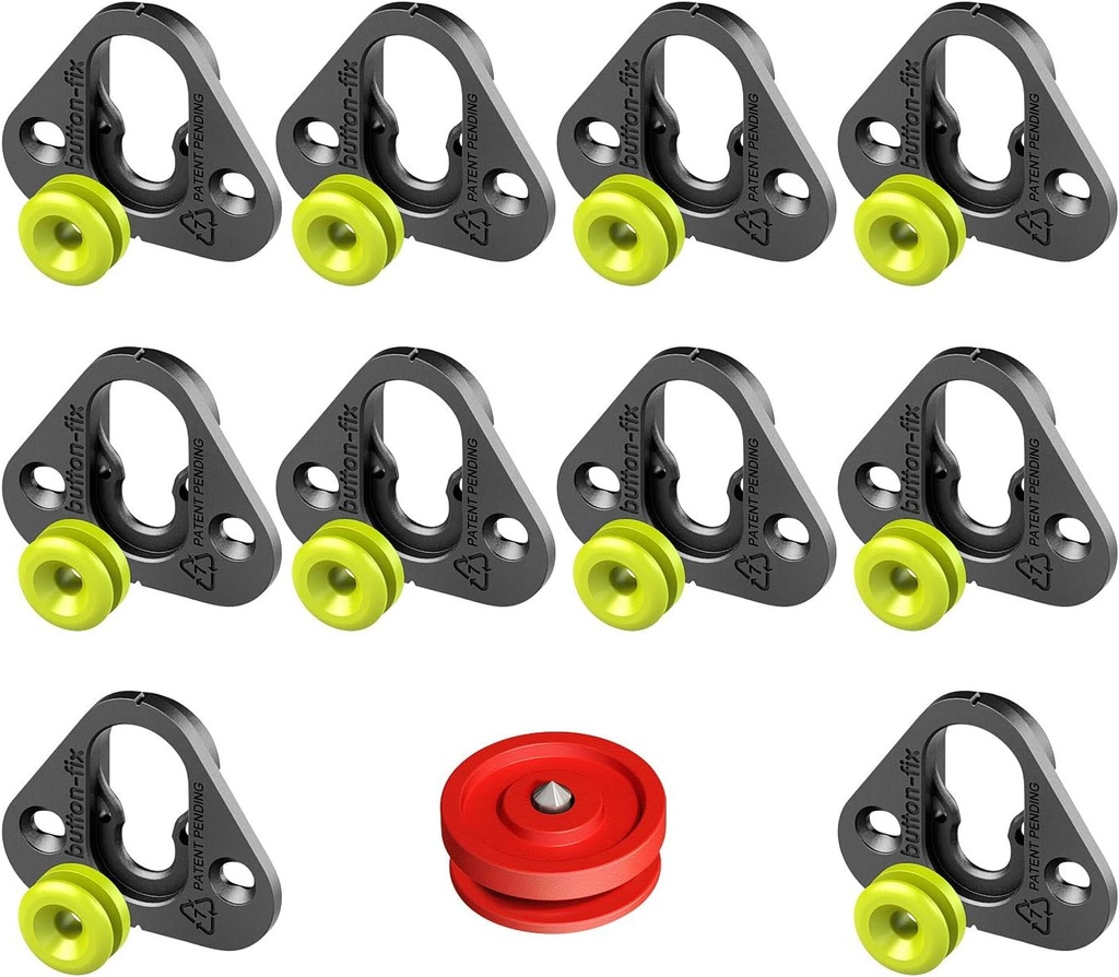 Button Fix Type 1 Complete Bracket Marker Guide Kit Connecting 90º Degree Panels (10 Sets + 1 Marker Tool)