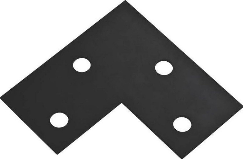 National Hardware N351-506 6 X 3 X 1/8 Black Corner Plate