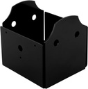 National Hardware N800-011 Structural Post Base Outdoor Reinforcement Hardware Reinforcement for Mailboxes Pergolas and Gazebos Use 6X6 Lumber Install to Concrete or Stone, 5 X 5 1/2 X 5 5/8, Black