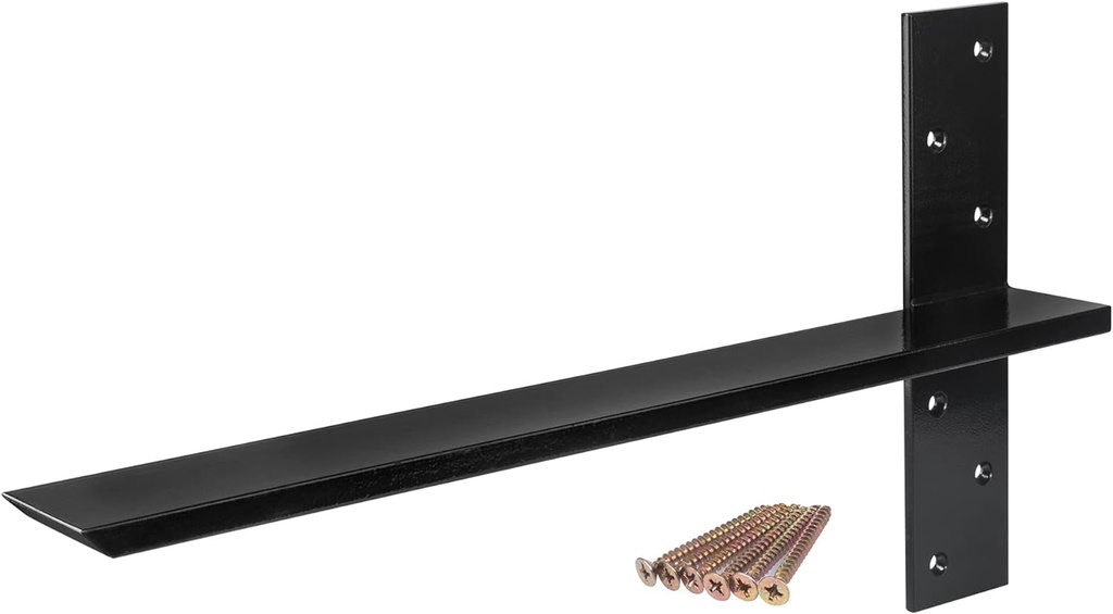 （2-Pack）Free Hanging T Shelf Bracket, Solid Heavy Duty Steel Knee Wall Hidden Granite Countertop Support Floating Bracket Hardware, Universal ,20 Inch , DIY Projects , Screws Included