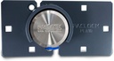 Paclock'S KT2173S/810 Hasp and Puck Combo Kit, Buy American Act Compliant, Stainless Steel Body, Grey Hasp, High Security 6-Pin Cylinder, One Lock Keyed to #26539 W/ 2 Keys, with Backplates